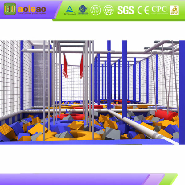 Foam-Pit Ninja Course Equipment for Compact Challenge Zones