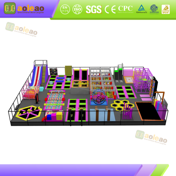 Équipements de loisirs d'intérieur hybrides à usage commercial pour les parcs de trampolines Équipements de loisirs d'intérieur hybrides à usage commercial pour les parcs de trampolines