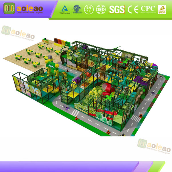 Forest Adventure Commercial Indoor Playground Equipment with Seating Area