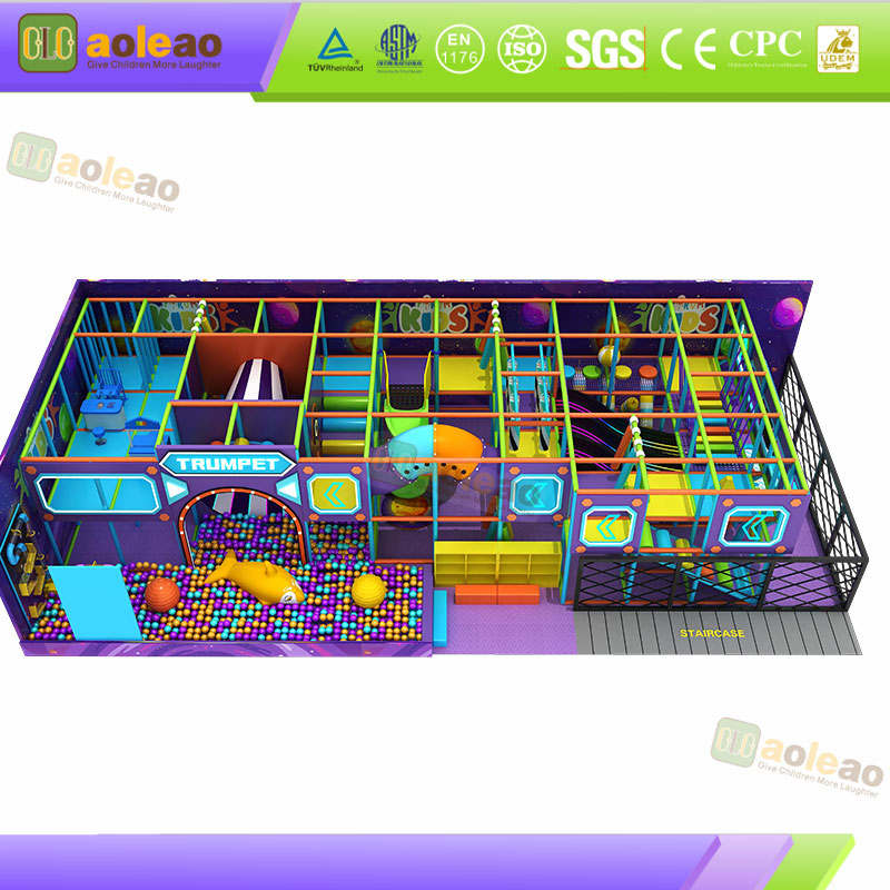 Commercial Indoor Playground Equipment with Ball Pit and Obstacle Course | Aoleao - Bilde 2