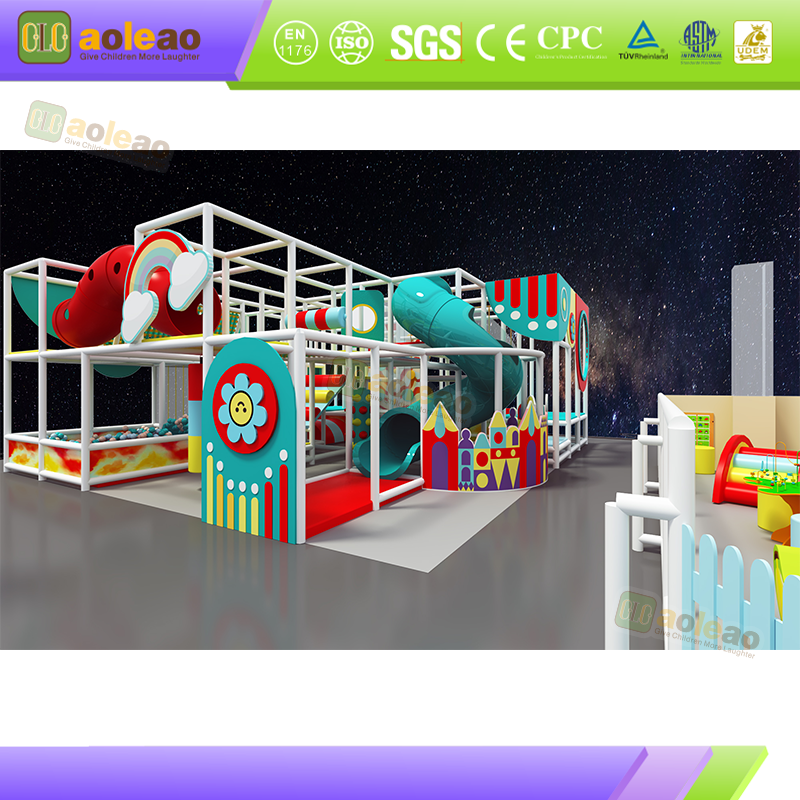 Compact Indoor Play Area Equipment with Tube Slide Route | Aoleao - Imagem 5