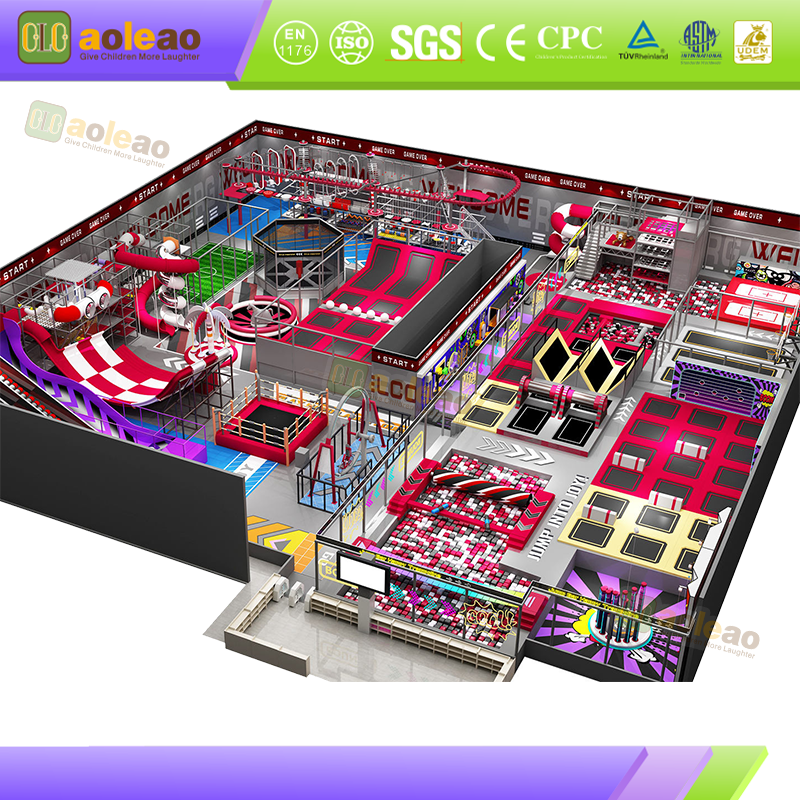 Udstyr til Circuit Family Entertainment Center med trampolinområder