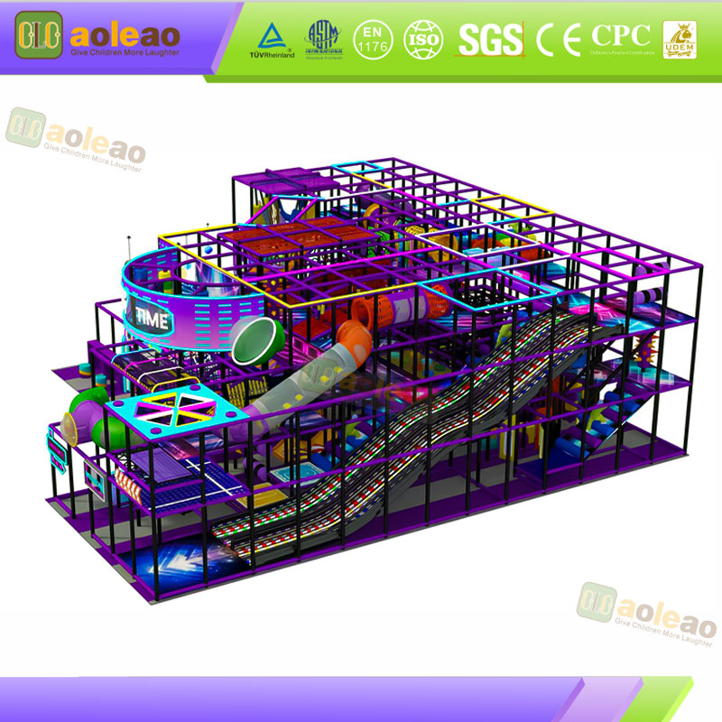 Happy Time Multi-Level Indoor Playground with Ball Pit and Slides | Aoleao - الصورة 3