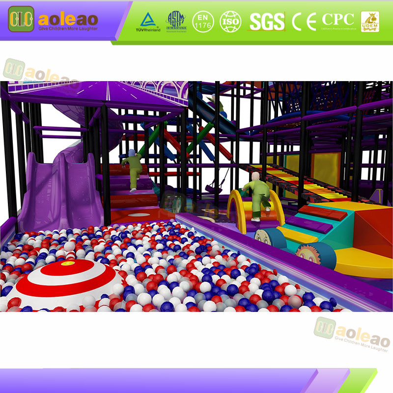 Happy Time Multi-Level Indoor Playground with Ball Pit and Slides | Aoleao - الصورة 4