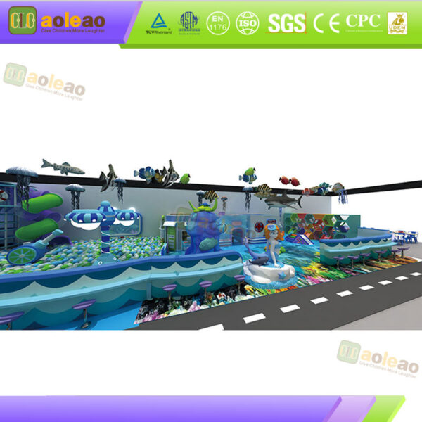 Ocean Indoor Play Centre Equipment with Ball Pit and Slides