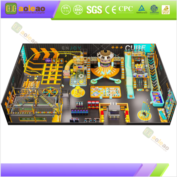 Indoor Trampoline Adventure Park Layout