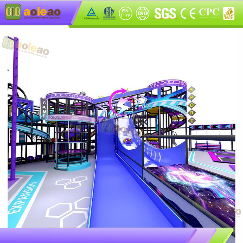 Carnival Indoor Adventure Park Equipment with Rope Course and Trampolines | Aoleao - الصورة 4