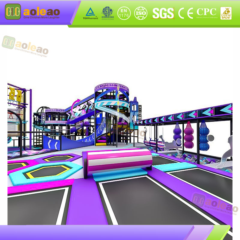 Carnival Indoor Adventure Park Equipment with Rope Course and Trampolines | Aoleao - الصورة 5