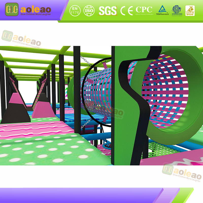 Long-Layout Commercial Kids Play Centre Equipment with Wave Slides | Aoleao - الصورة 3