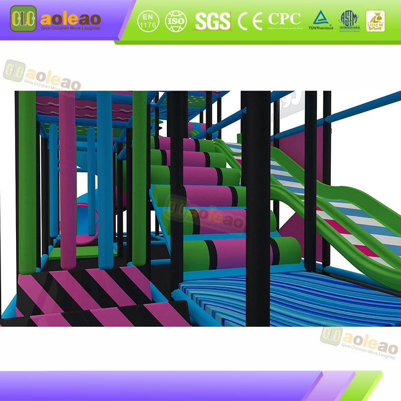 Long-Layout Commercial Kids Play Centre Equipment with Wave Slides | Aoleao - الصورة 4