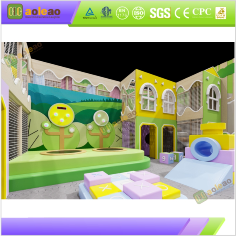 Pastel Town Commercial Indoor Playground Equipment with Slides & Ball Pit | Aoleao - الصورة 4