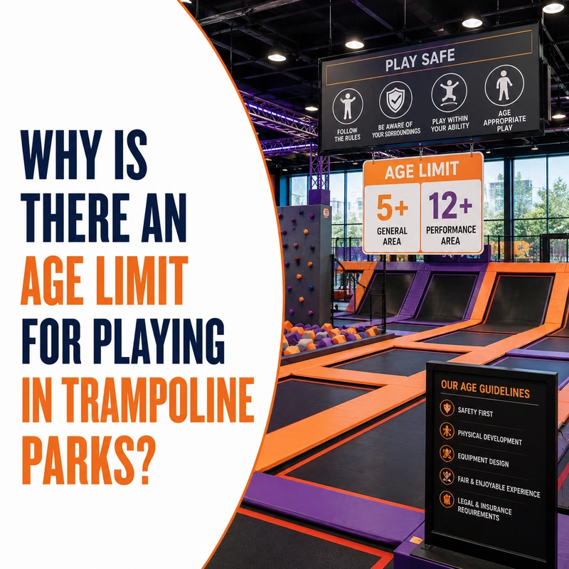 Hvorfor er det en aldersgrense for å leke i trampolineparker?
