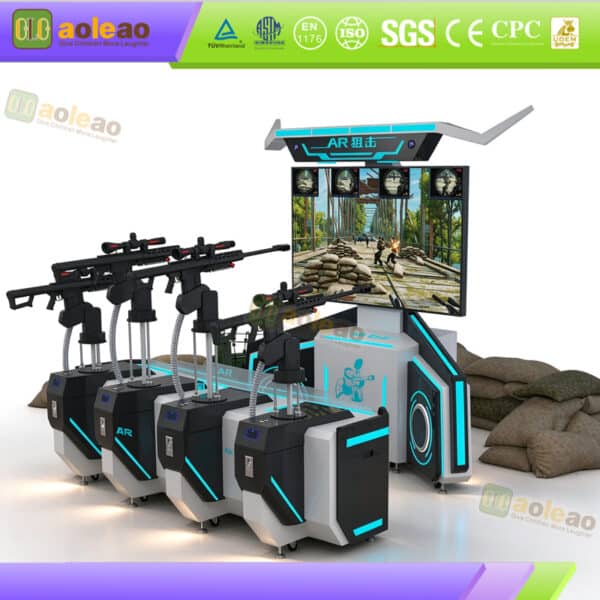 Commercial AR Shooting Arcade Machine with Four Player Stations